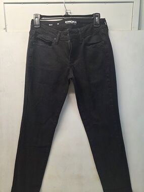 Sonoma Goods For Life Womens Size 4R Skinny Jeans Black Stretch Denim